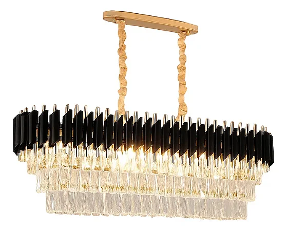 Lustre Empire Rect Black Gold