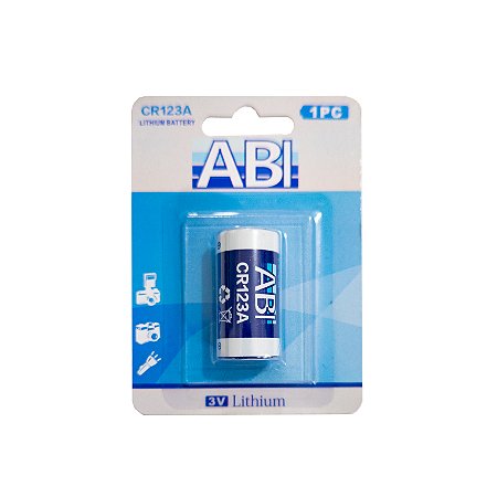 Bateria Lithium CR123A 3V - Blister 1 Un