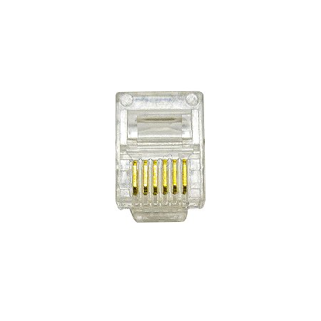 Modular Plug RJ12 6P6C-B - Kit 100 Unidades