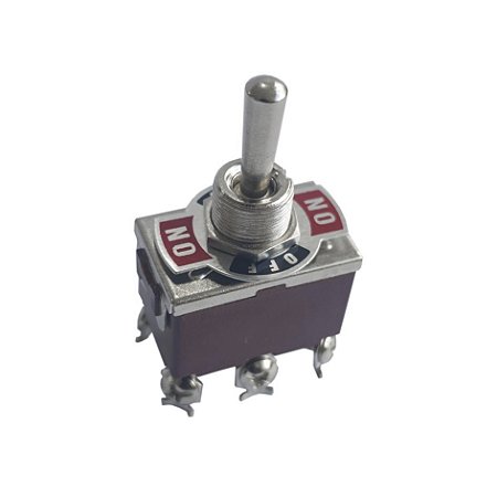 Chave Alavanca Pulsante 250V 6T 15A ON-FF-ON