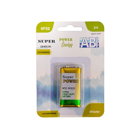 BATERIA 9V 6F22 - BLISTER 01 Unidade