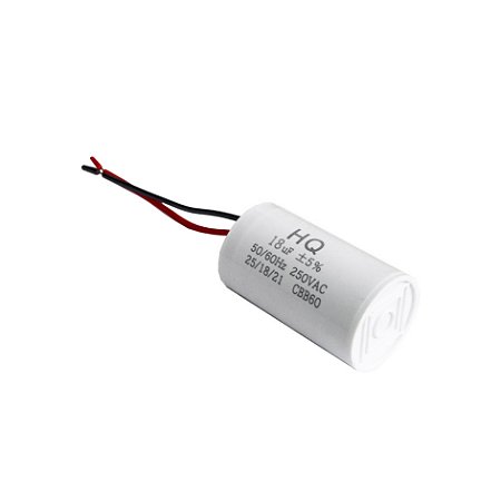 Capacitor de Partida 18UFX250V 2 FIOS - Kit 10 Unidades
