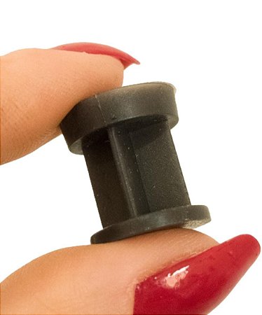 Bucha Plástica Preta 16 - Pacote com 50 unidades