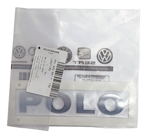 Emblema Original Traseiro Polo Volkswagen 2003 Até 2012 6N0853687H739