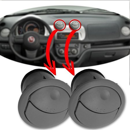 Par Difusor Saída Ar Central Novo Uno Way Fiorino Original