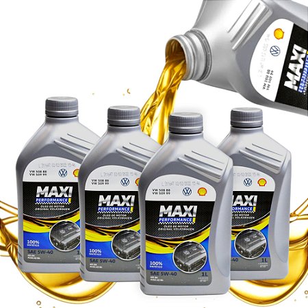 4 Lit Óleo 5w40 Maxi Performance Shell Original VW 100% Sintético