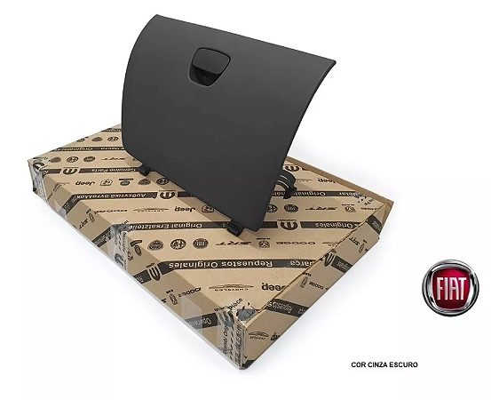 Tampa do porta luvas Idea original  Fiat cinza escuro 100240618