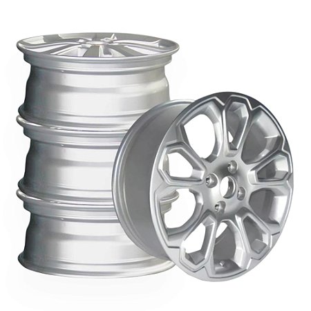 Jogo Roda Liga Aro 17 Prata Ecosport Original Ford