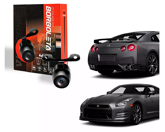 Câmera ré ou frontal automotiva borboleta 4k Visão 180º Jr8