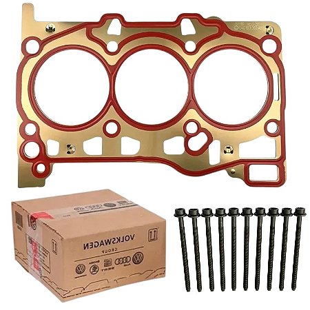 Junta de Cabeçote e Parafusos Golf Polo Up Virtus TSI 3cc Original 04C103383AB - WHT007089