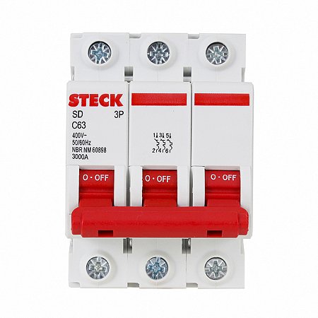 DISJUNTOR DIN TRIPOLAR 63A-C