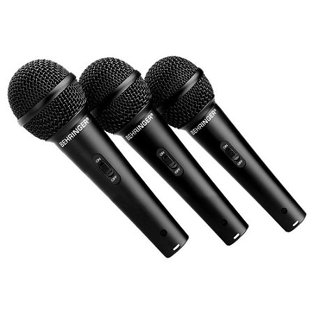 Kit 3 Microfones Dinamico Bastão XM1800S BEHRINGER