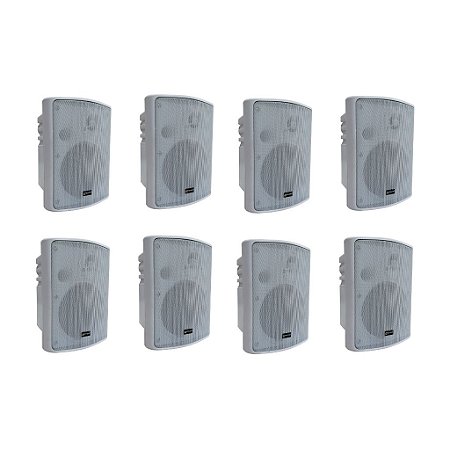 Kit 4 Pares Caixa Para Sonorização de Ambiente 30W 5 polegadas LSA05 WH - LEXSEN