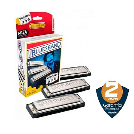 KIT Gaita 3 Harmônicas Blues Band 559/20 (A, C, G ) - Hohner