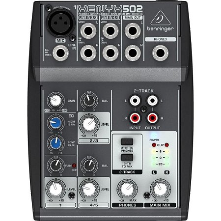 Mesa De Som Analógica Com 5 Canais XENYX 502 - BEHRINGER