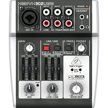 Mesa De Som Analogica XENYX 302 USB - BEHRINGER