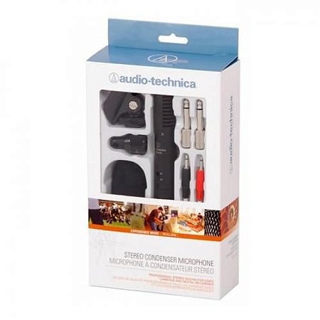 Microfone Audio-Technica ATR 6250 - condensador estéreo para vídeo/gravação
