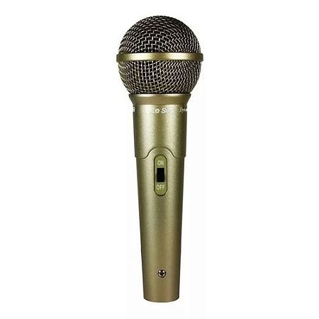 Microfone com fio profissional champanhe LS58 -  LESON
