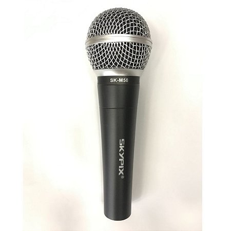 Microfone Vocal SK-M58 Dinâmico com Cabo e Cachimbo - Skypix