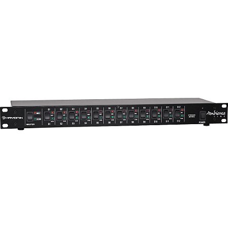 Setorizador de Áudio Preto AMBIENCE LINE SH-1012 - HAYONIK