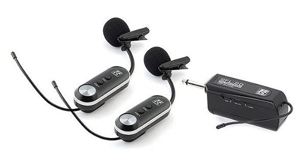 Microfone Sem Fio Lapela Duplo Digital Wireless SFL-20 UHF - STANER