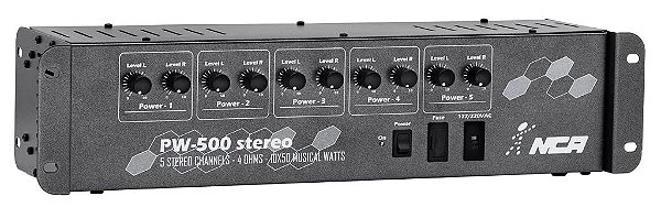 Amplificador De Potência Com 10 Canais PW 500ST - NCA
