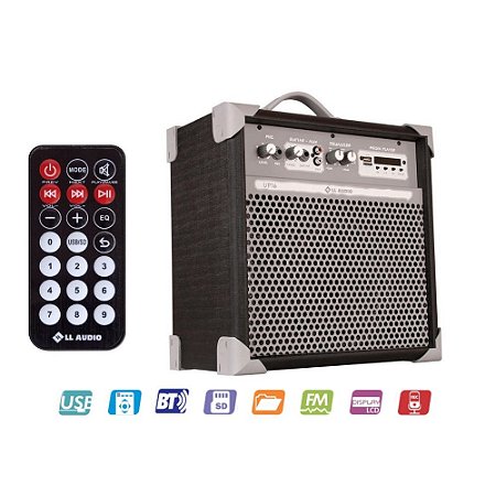 Caixa Acústica Multiuso Color PRETA UP6 - LL AUDIO