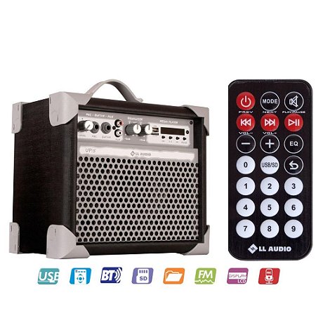 Caixa Acústica Multiuso PRETA UP5 - LL AUDIO