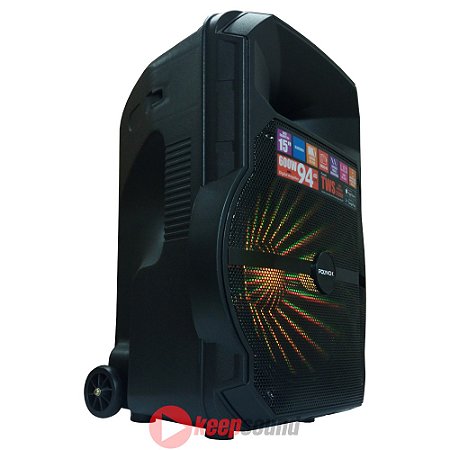 Caixa Ativa Com Bateria 600W 15 polegadas XC-515T - POLYVOX