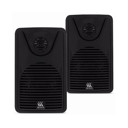 Caixa de Ambiente Preta (Par) 60W 3,5 pol FOCO 35 - BRAVOX