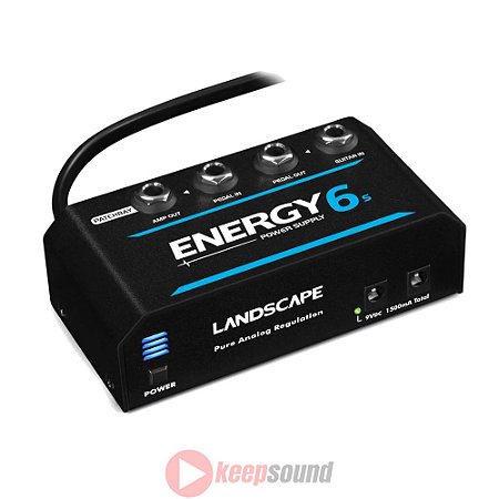 Fonte de Energia 1500mA Patchbay Para 10 Pedais ENERGY 6S - LANDSCAPE