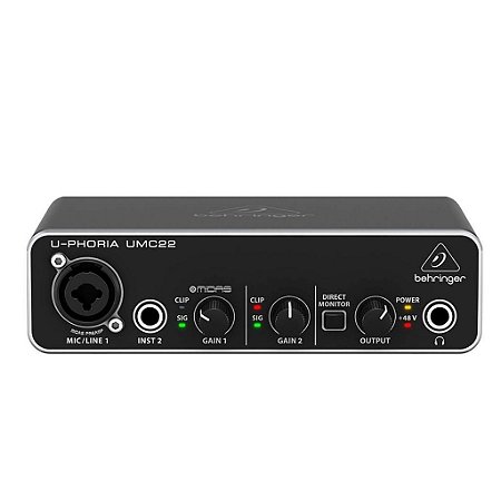 Interface De Áudio Behringer U-Phoria UMC22 - BEHRINGER