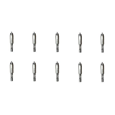 Kit 10 Conectores RCA Macho PLG A/V RCA NINJA - SANTO ANGELO