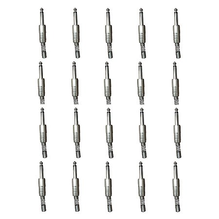 Kit 20 Conectores P10 Macho Linha PLG P10 NINJA - SANTO ANGELO