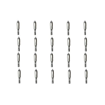 Kit 20 Conectores RCA Macho PLG A/V RCA NINJA - SANTO ANGELO