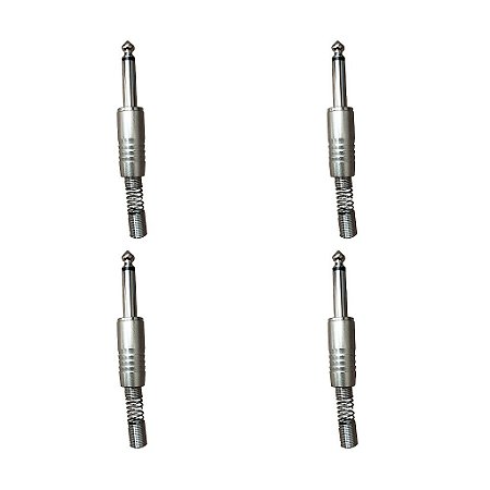 Kit 4 Conectores P10 Macho Linha PLG P10 NINJA - SANTO ANGELO