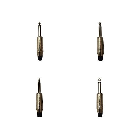Kit 4 Conectores P10 Mono Macho PLG P10 SA2X - SANTO ANGELO