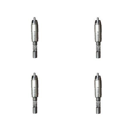 Kit 4 Conectores RCA Macho PLG A/V RCA NINJA - SANTO ANGELO