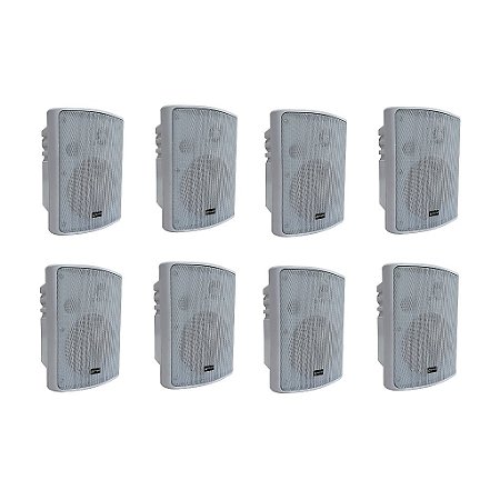 Kit 4 Pares Caixa de Ambiente 30W LSA05 WH - LEXSEN