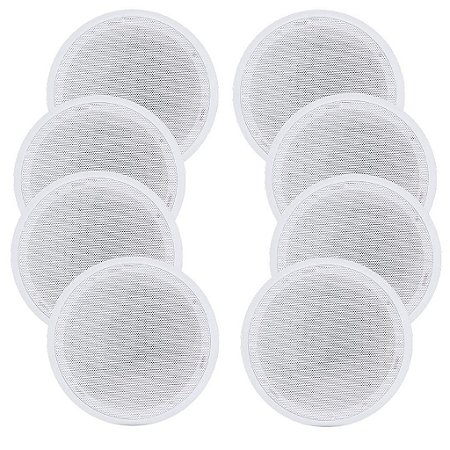 Kit 4 Pares - Arandela 55W Redonda Branca 8R 6P - Orion LESON