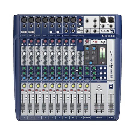Mesa Analógica de 12 Canais Com Interface de Áudio SIGNATURE 12 - SOUNDCRAFT