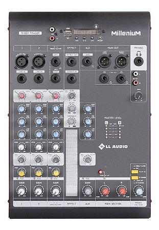 Mesa De Som 4 Canais Bivolt MILLENIUM MX402R - LL AUDIO