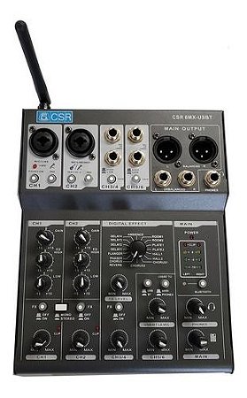 Mesa Mesa De Som CSR 6MX USBT Analógica 6 Canais CSR