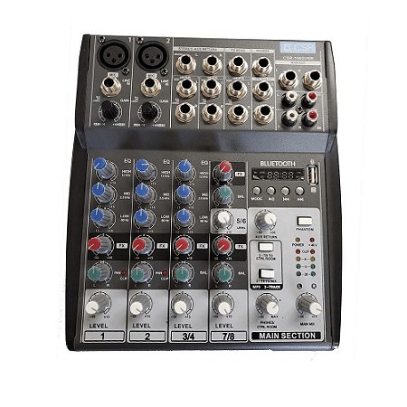 Mesa De Som Analogica Com 8 Canais 1002 USB - CSR
