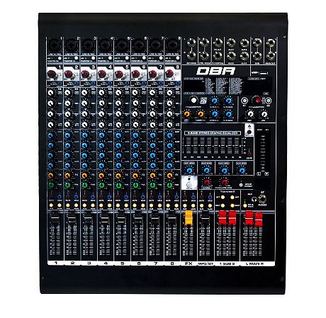 Mesa De Som Com 8 Canais MIXER DM8 USB - DBR