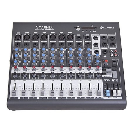 Mesa De Som  Stereo 10 Canais STARMIX XMS1002D - LL Áudio