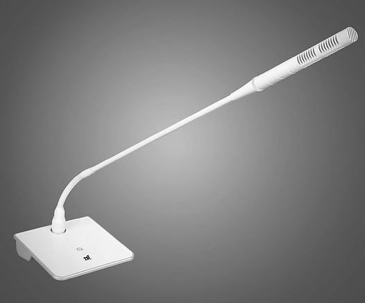 Microfone de mesa gooseneck branco MSF-460-W - TSI