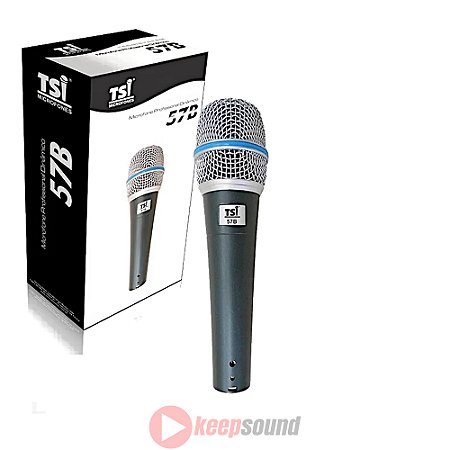 Microfone Profissional Dinâmico 57-B - TSI