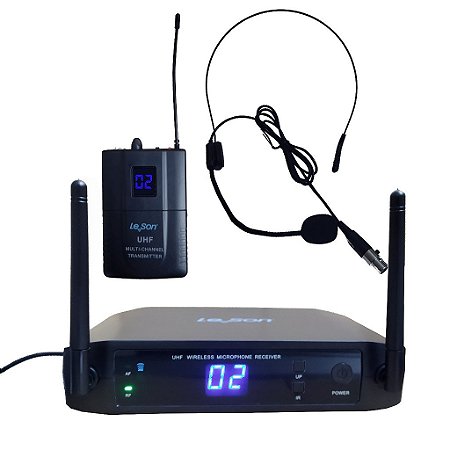 Microfone Profissional Headset Sem Fio Multifrequência LS906 HD750 D+ - LESON