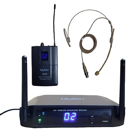 Microfone Profissional Headset Sem Fio Multifrequência LS906 HD950 D+ - LESON
